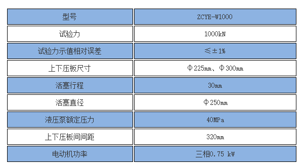 燒結(jié)磚壓力試驗(yàn)機(jī)參數(shù)